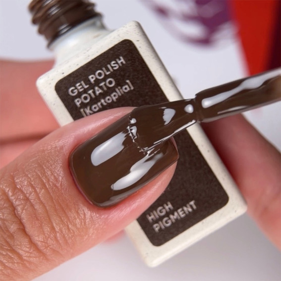 Gellak NAILSOFTHEDAY 044 Potato bruin 10 ml - Фото №3