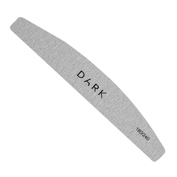 Set of nail files DARK crescent foam-based gray 25 pcs (180/240 grit) - Фото №1