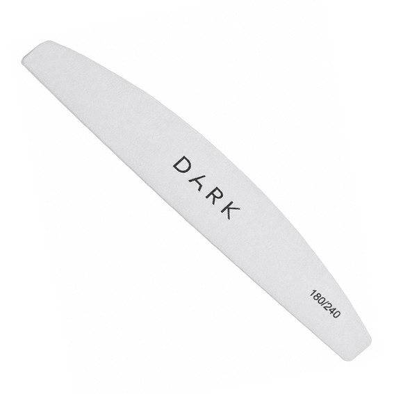 Set of nail files DARK crescent foam-based white 25 pcs (180/240 grit) - Фото №1