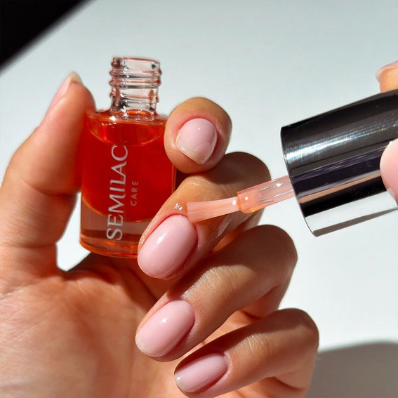 Nagelriem- en nagelolie Semilac Cherry 7 ml - Фото №3