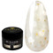 Gel for extension Crystal Builder Gel KISS 1 milky with white hearts 15 ml - Фото №1