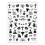 Nagelstickers dun zelfklevend halloween MS-C298 zwart - Фото №1